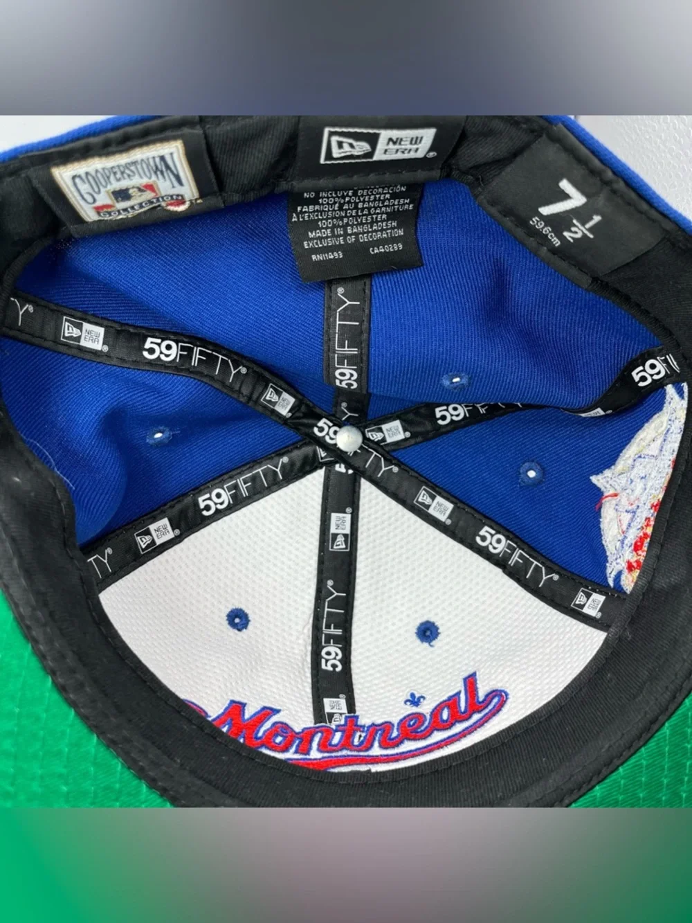 New Era 59FIFTY Montreal Expos Hat 7 1/2 Generational Legends 07/07/01 Side Logo